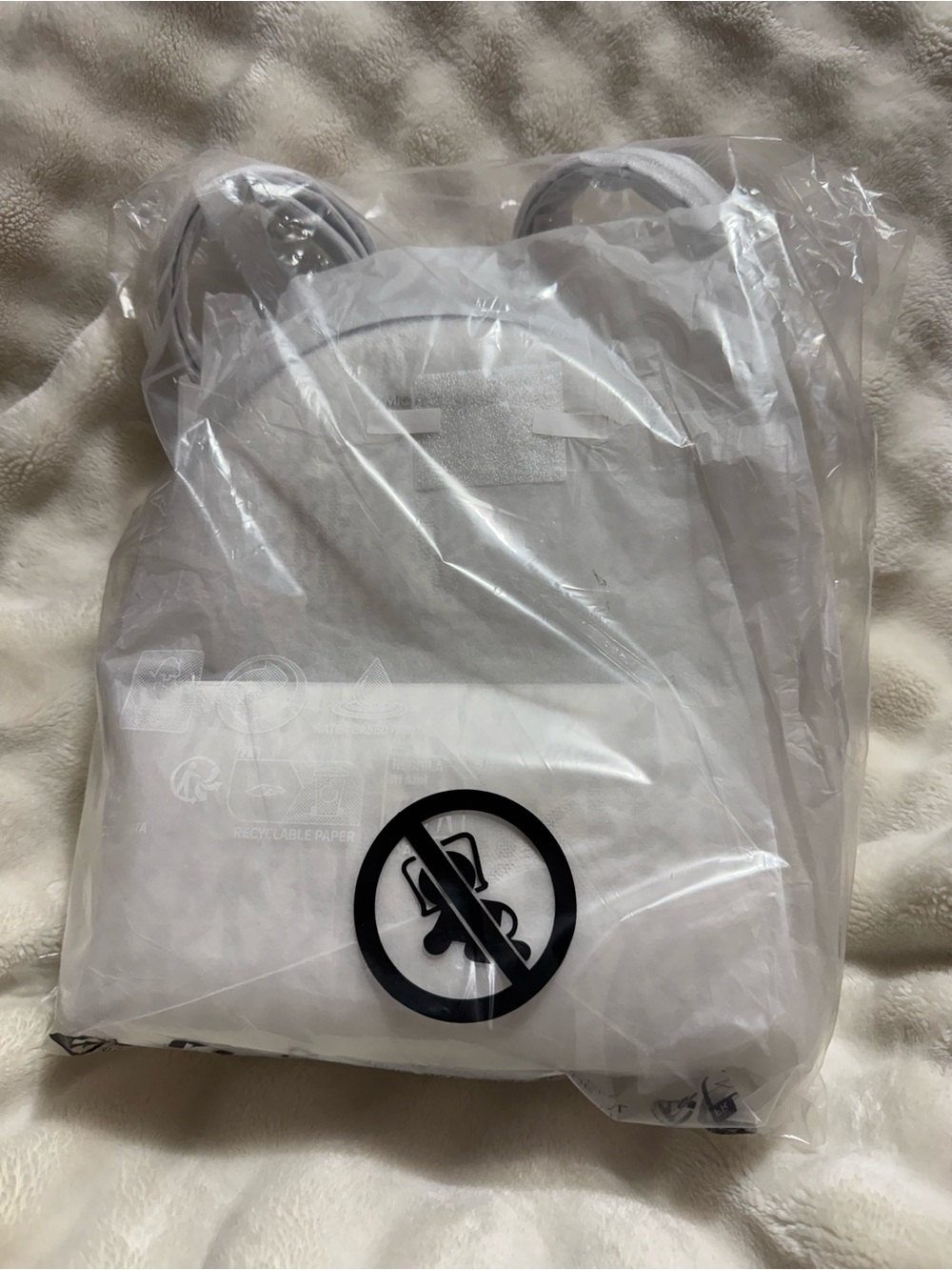 Michael Kors White MK Logo Mini Backpack - Picture 2 of 6